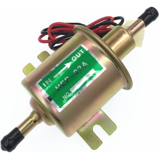 Universal 12V Electric Fuel Pump for Gasoline and Diesel, HEP-02A Low Pressure OEM HEP-02A 12V Fuel Pump for Most Cars, Carbureted Motorcycles, and
